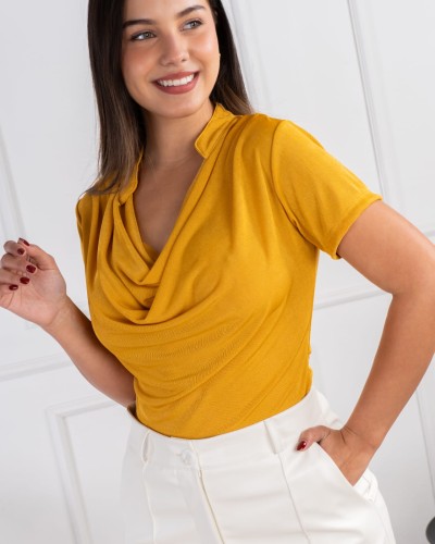 Blusa Lee - Rosee manga corta